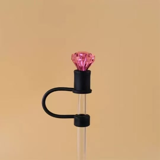 Gem Sparkle Straw Topper(4-pack）