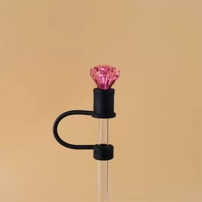 Gem Sparkle Straw Topper(4-pack）