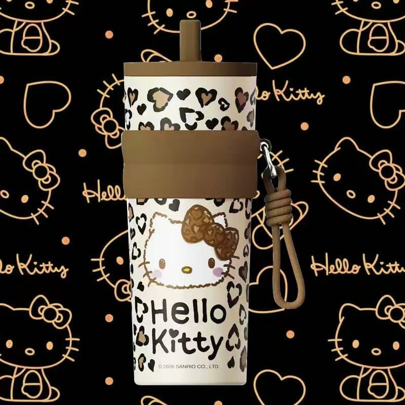 Leopard Chic Hello Kitty Sipper
